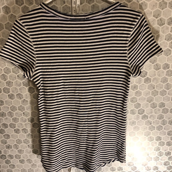 Pure Good/Anthropologie Striped V Neck - Picture 7 of 8